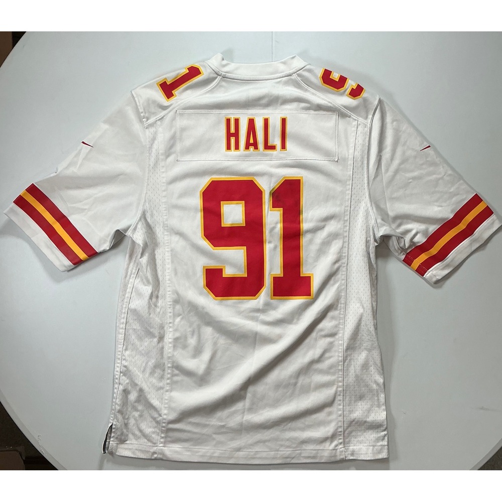Nike Kansas City Chiefs Tamba Hali Jersey Mens Medium White 91 NFL On Field